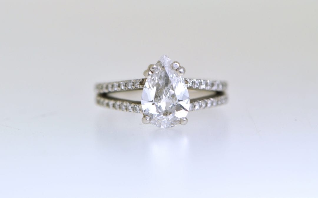 Single Stone Pear Shaped Diamond Ring – 1.29cts
