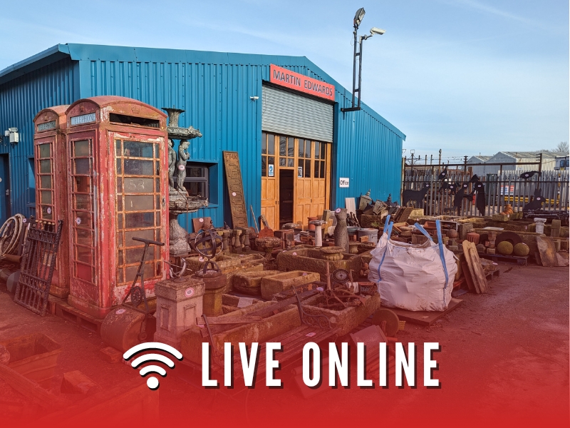 Mostly Unreserved Clearance Auction on behalf of Martin Edwards Reclaimed Building Materials 7 Live Auction Icons 16