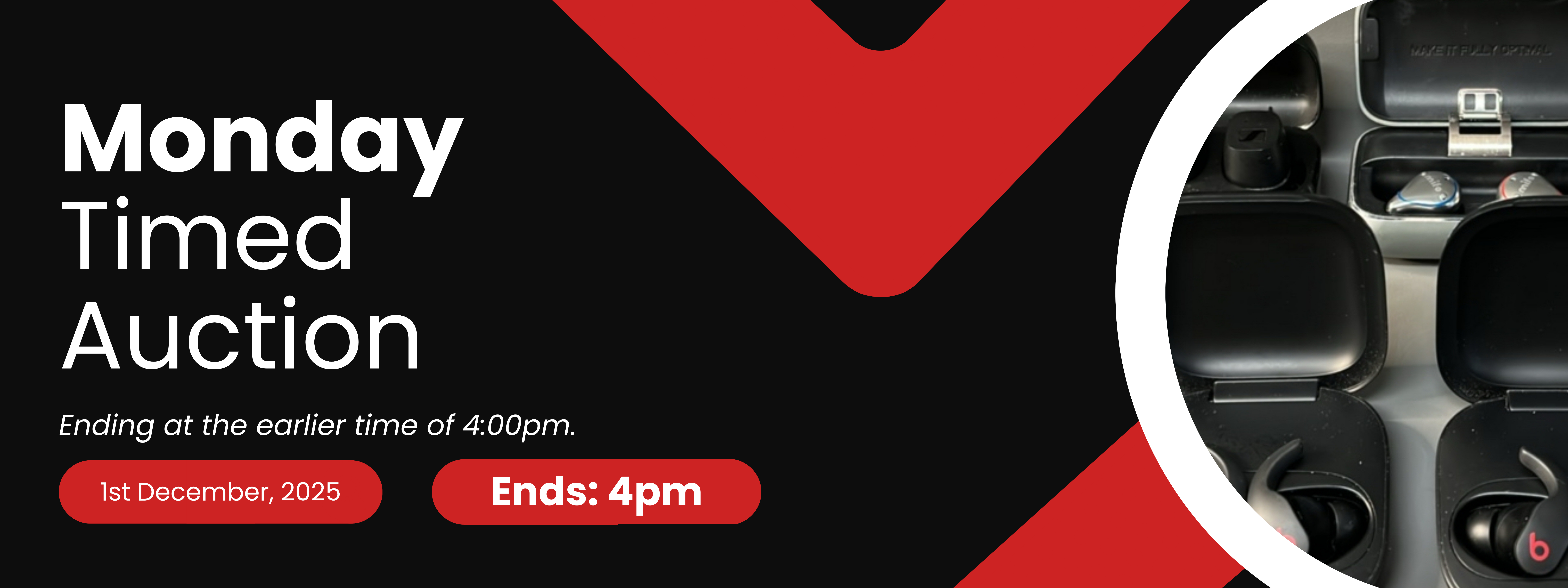 Monday Timed Auction Ending at 4pm